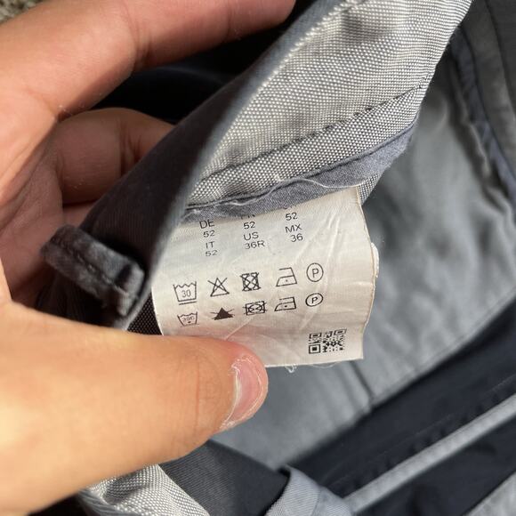 Hugo Boss Stretch Chino Pants Men's 36 Navy Blue Cotton Causal Business Outdoor - Picture 5 of 12